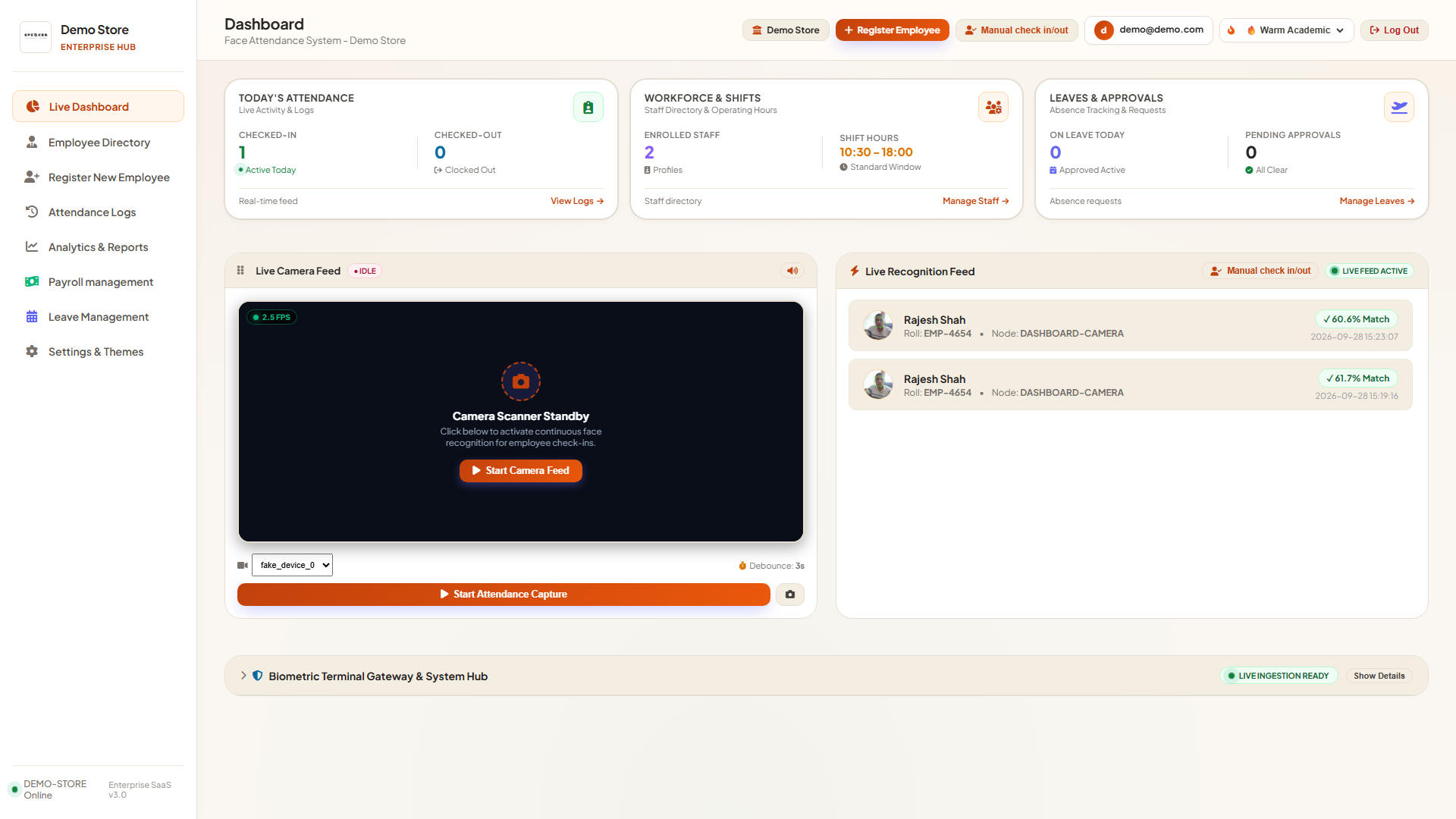 Live Operational Dashboard